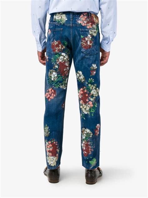 gucci floral jeans mens|Meer.